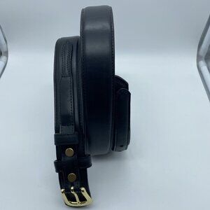 3D Black Genuine Leather Belt 2650 Men's Size 42